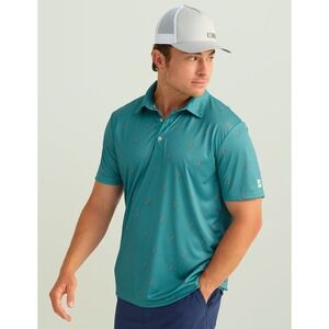 NEW MEN'S HUK KC PURSUIT PERFORMANCE PRINTED POLO SHIRT.LARGE.BRAND NEW FOR 2024